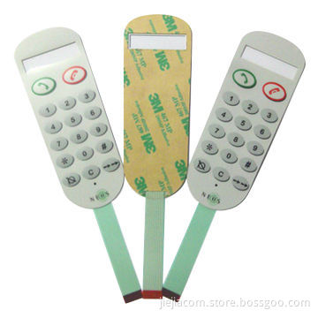 Matte PET embossed 3M membrane switches, remote control keyboard